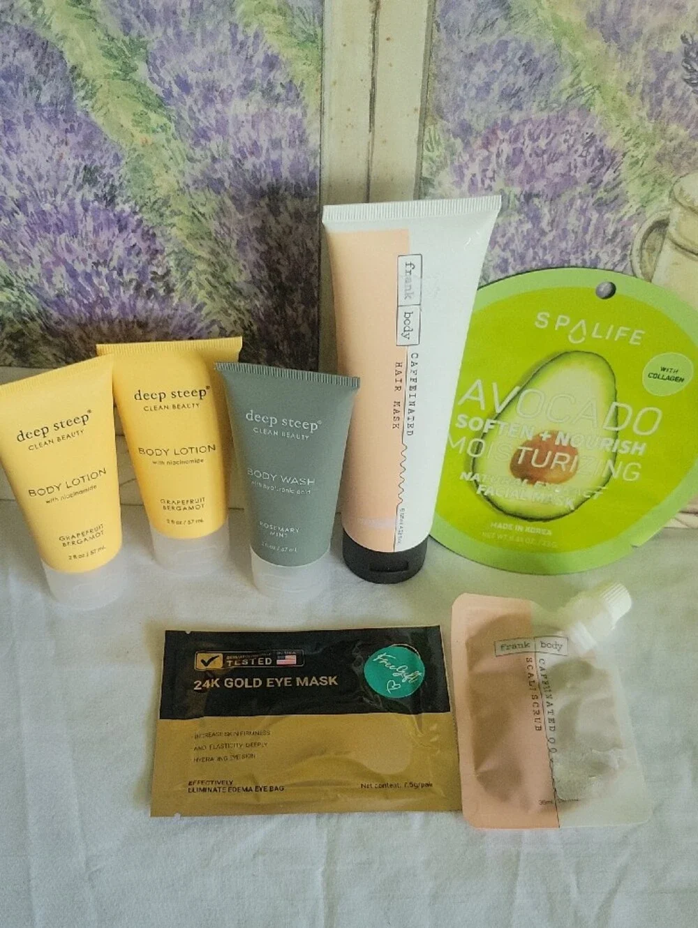 NWT Skincare & Haircare Travel Lot SpaLife Frank Body Deep Steep